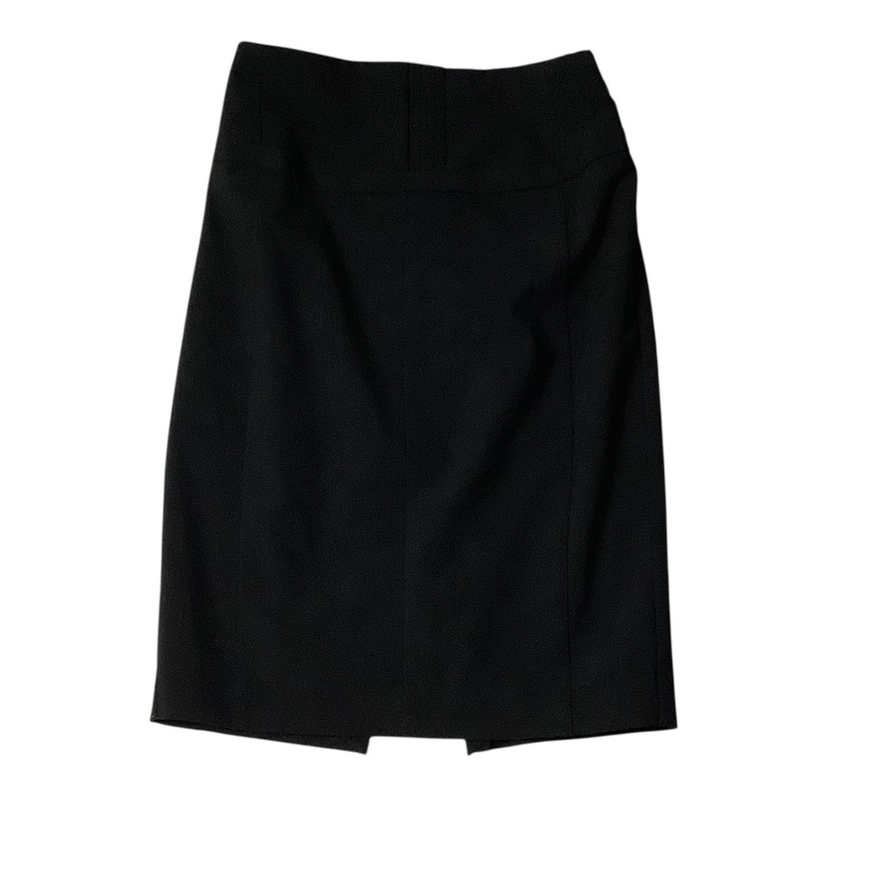 Vtg Express Design Studio Black Pencil Skirt Kick Vent Lining Women Size 2